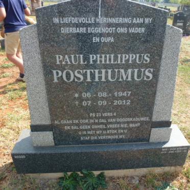 POSTHUMUS Paul Philippus 1947-2012