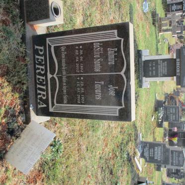 PEREIRA Jose Tavares 1925-2013 &amp; Zulmira da Silva SANTOS 1934-2012