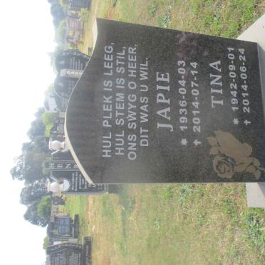 PUTTER Japie 1936-2014 &amp; Tina 1942-2014