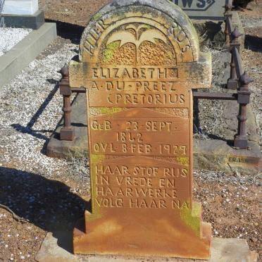 PREEZ Elizabeth A., du nee PRETORIUS 18?2-1929