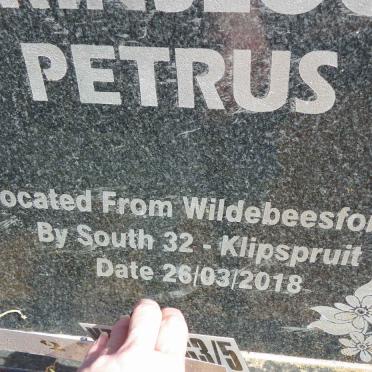 PRINSLOO Petrus 1926-1984 #2