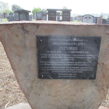 PRETORIUS Abraham Paulus 1933-2003