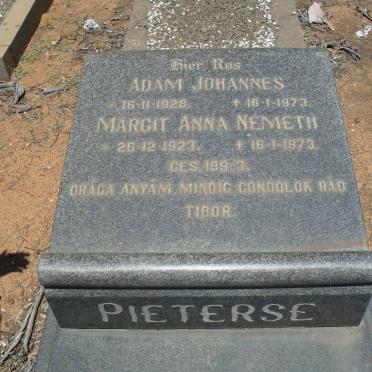PIETERSE Adam Johannes 1928-1973 &amp; Margit Anna Nemeth 1923-1973