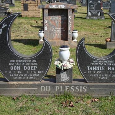 PLESSIS Doep, du 1913-1997 &amp; Babs 1918-2000
