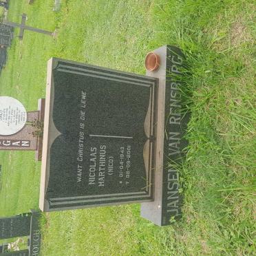 RENSBURG Nicolaas Marthinus, Jansen van 1943-2001