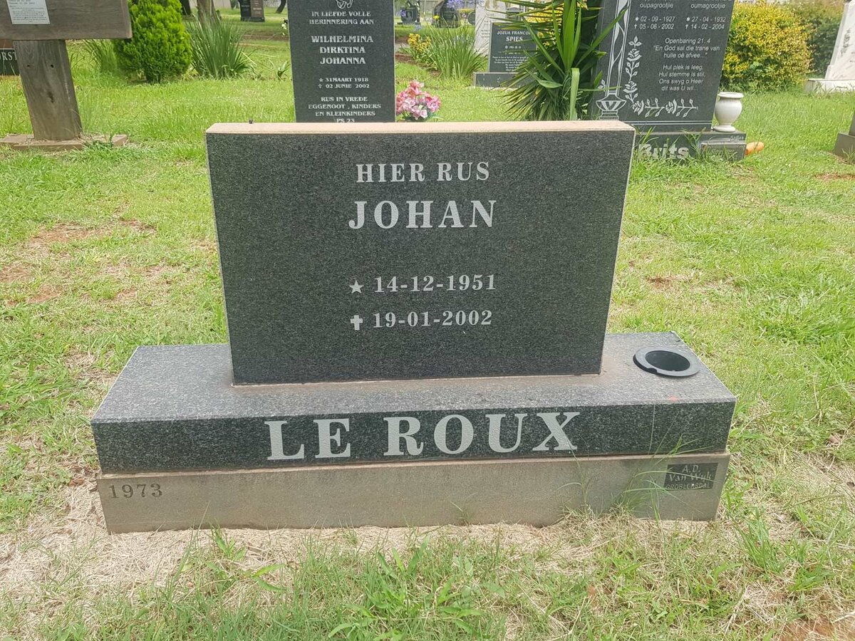 ROUX Johan, le 1951-2002