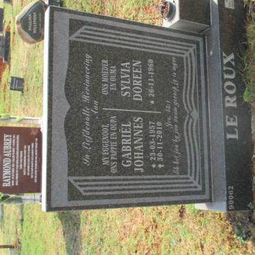 ROUX Gabriel Johannes, le 1957-2010 &amp; Sylvia Doreen 1960-
