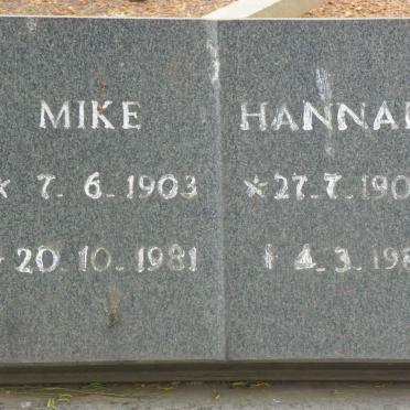 RENSBURG Mike, Janse van 1903–1981 & Hannah 1904–1985 #2