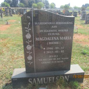 SAMUELSON Magdalena Maria 1946-2012