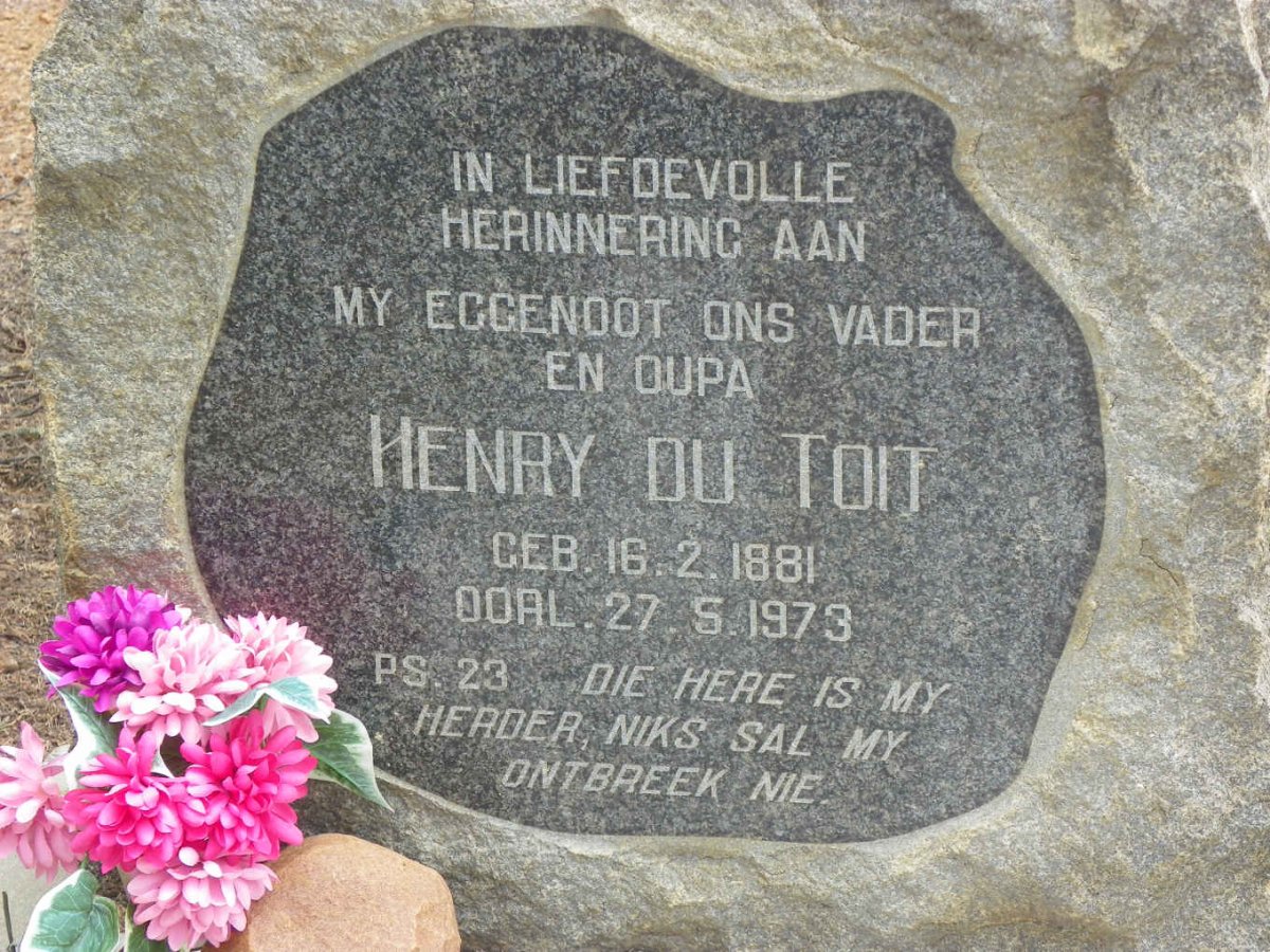 TOIT Henry, du 1881-1973