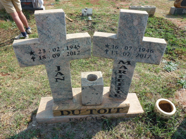 TOIT Jan, du 1945-2012 &amp; Marietjie 1946-2017