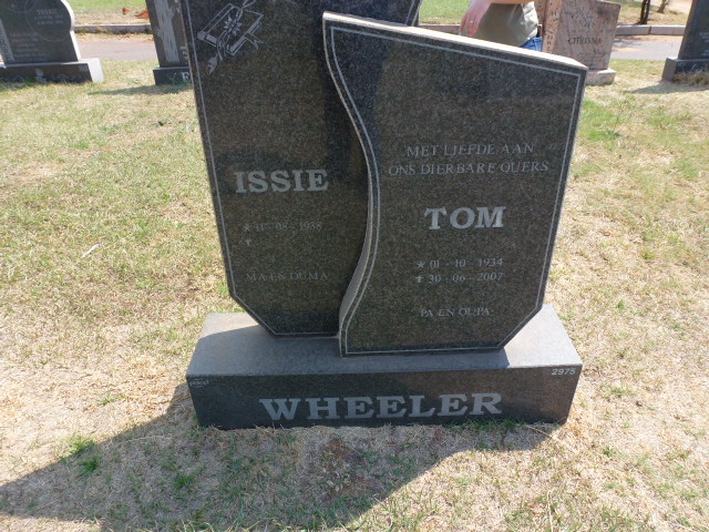 WHEELER Tom 1934-2007 &amp; Issie 1938-