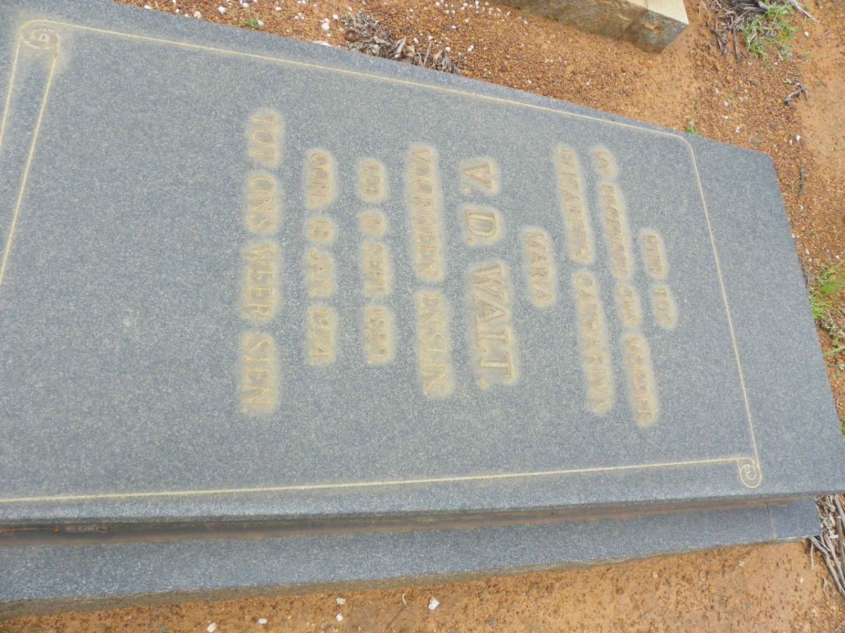 WALT Elizabeth Catharina Maria, v.d. nee ENSLIN 1899-1974