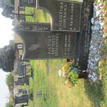 WET Kiewiet Jacobus Johannes, de 1949-2016 &amp; Christina Johanna 1959-