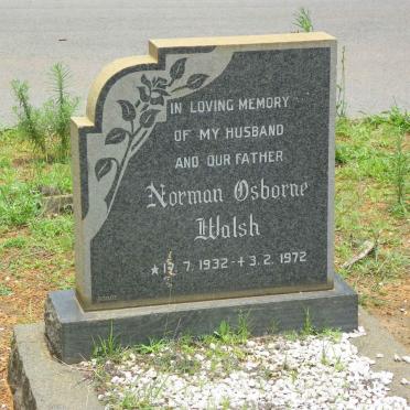 WALSH Norman Osborne 1932-1972