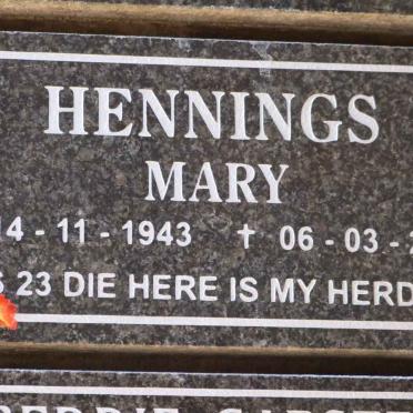 HENNINGS Mary 1943-2012