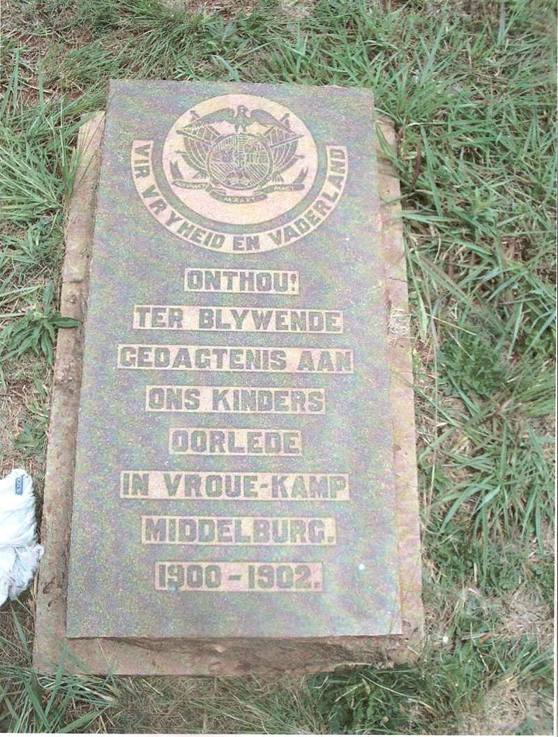 4. Memorial for the women and children who died in the Middelburg camp 1900-1902