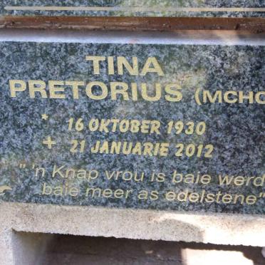 PRETORIUS M.C.H.C 1930-2012