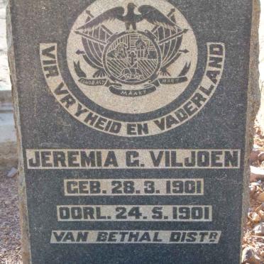 VILJOEN Jeremia G. 1901-1901