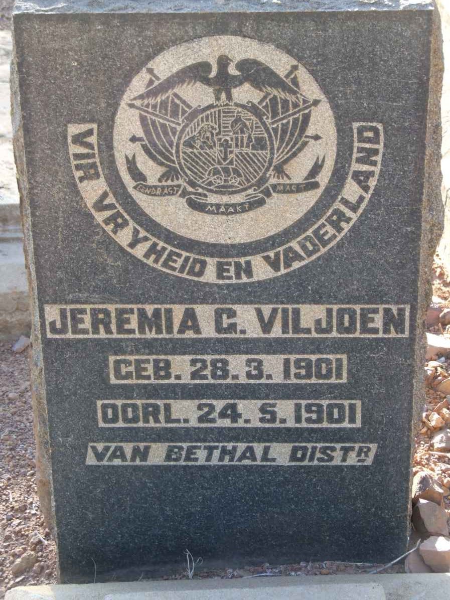VILJOEN Jeremia G. 1901-1901
