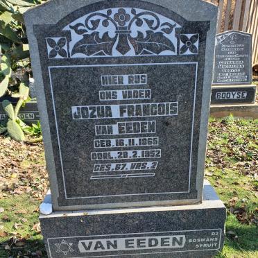 EEDEN Jozua Francois, van 1865-1952