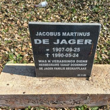 JAGER Jacobus Martinus, de 1907-1990