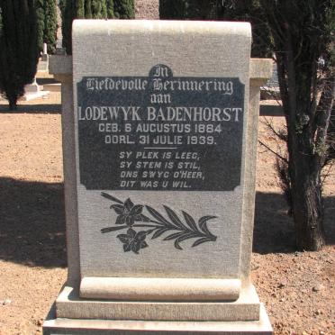 BADENHORST Lodewyk 1884-1939