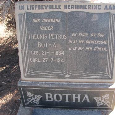 BOTHA Theunis Petrus 1884-1941