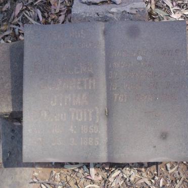 BOTHMA Magdalena Elizabeth nee DU TOIT 1850-1885