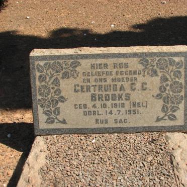 BROOKS Gertruida C.C. nee NEL 1918-1951
