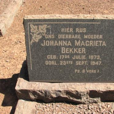 BEKKER Johanna Magrieta 1873-1947
