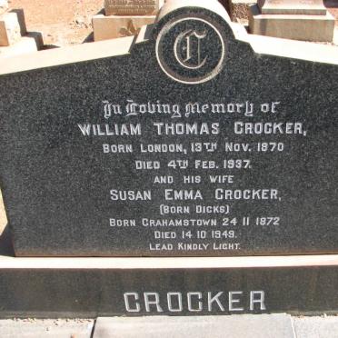 CROCKER William Thomas 1870-1937 &amp; Susan Emma DICKS 1872-1949