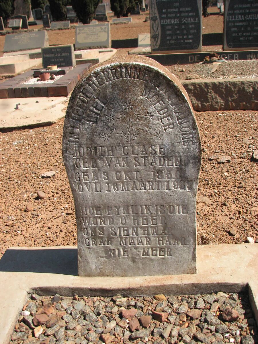 CLASE Judith nee VAN STADEN 1850-1938