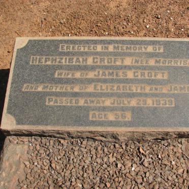CROFT Hephzibah nee MORRIS -1939