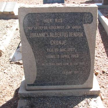 CRONJE Johannes Albertus Hendrik 1887-1956