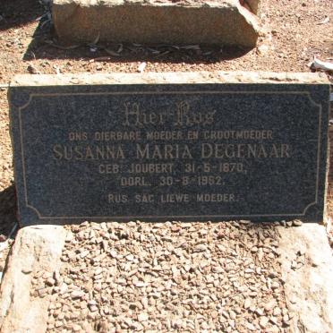 DEGENAAR Susanna Maria nee JOUBERT 1870-1952
