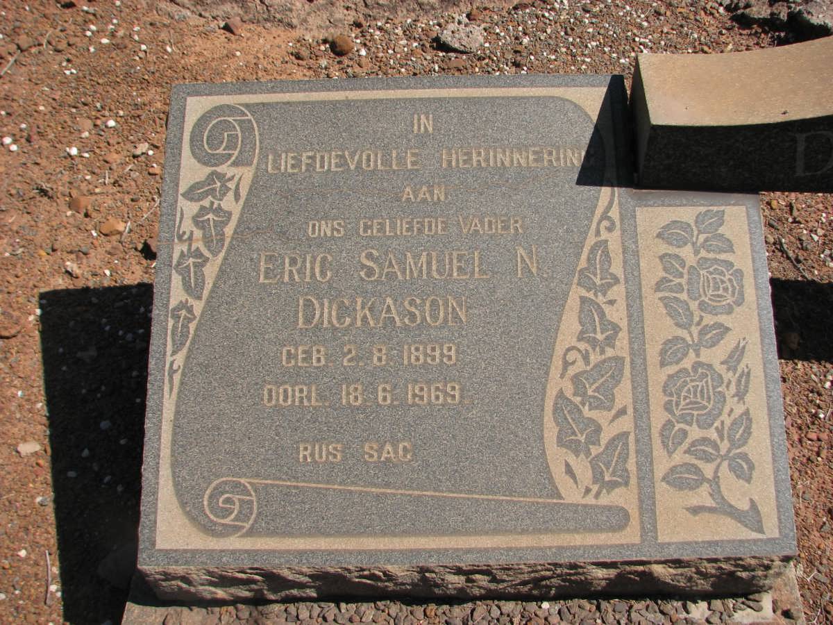 DICKASON Eric Samuel N. 1899-1969 & Johanna Lodewika nee LANDSBERG 1904-1966 #1