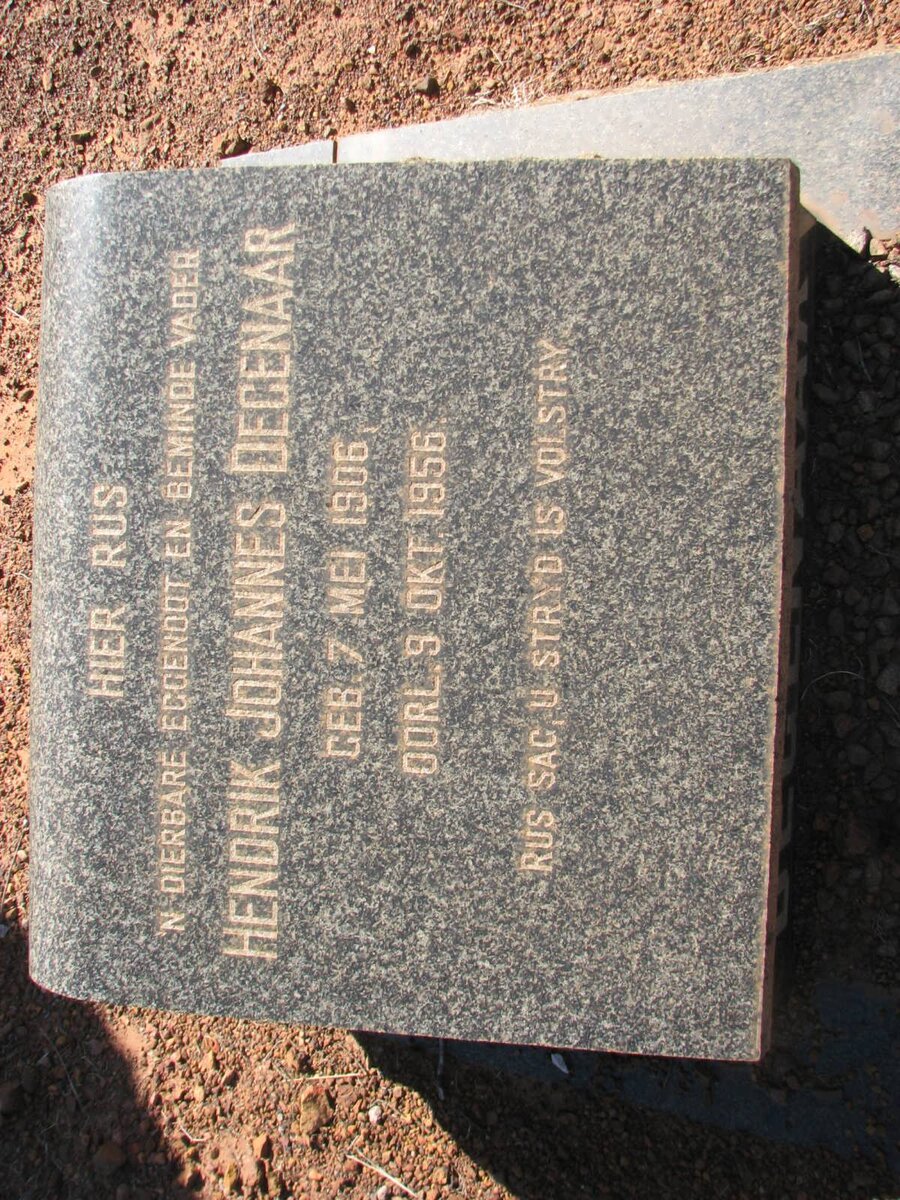 DEGENAAR Hendrik Johannes 1906-1956