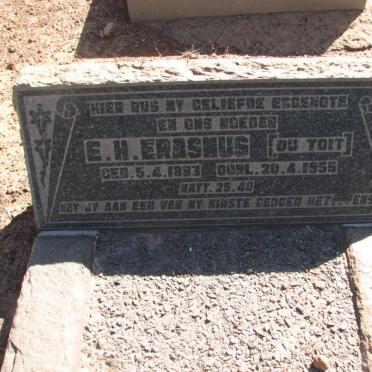 ERASMUS E.H. nee DU TOIT 1883-1956