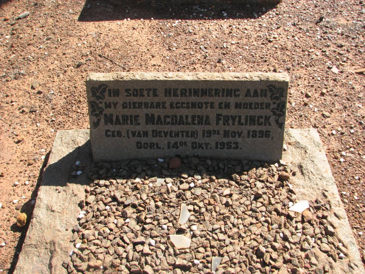 FRYLINCK Marie Magdalena nee VAN DEVENTER 1896-1953