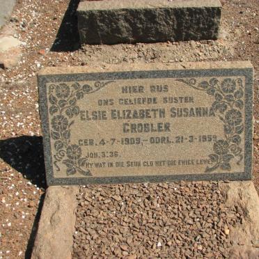 GROBLER Elsie Elizabeth Susanna 1909-1959