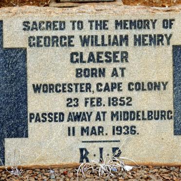 GLAESER George William Henry 1852-1936