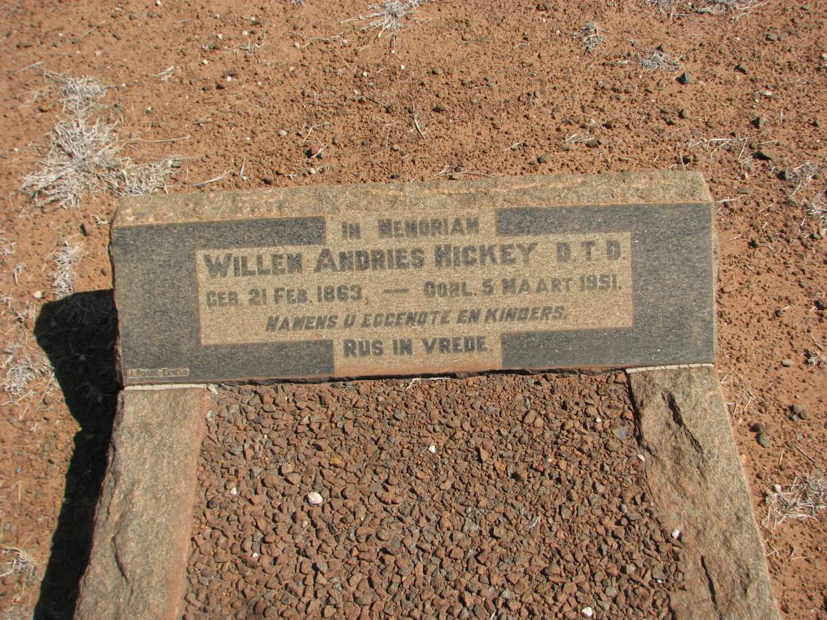HICKEY Willem Andries 1863-1951