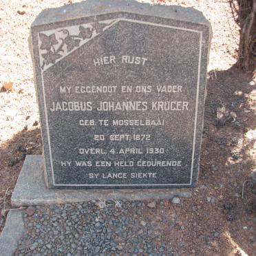 KRUGER Jacobus Johannes 1872-1930