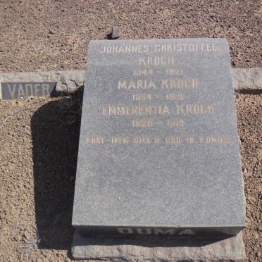 KROCH Johannes Christoffel 1844-1921 &amp; Maria 1854-1913 :: KROCH Emmerentia 1828-1915