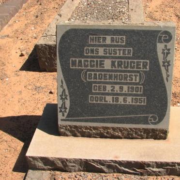 KRUGER Maggie nee BADENHORST 1901-1951