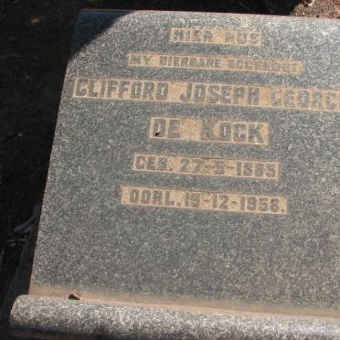 KOCK Clifford Joseph George, de 1885-1958