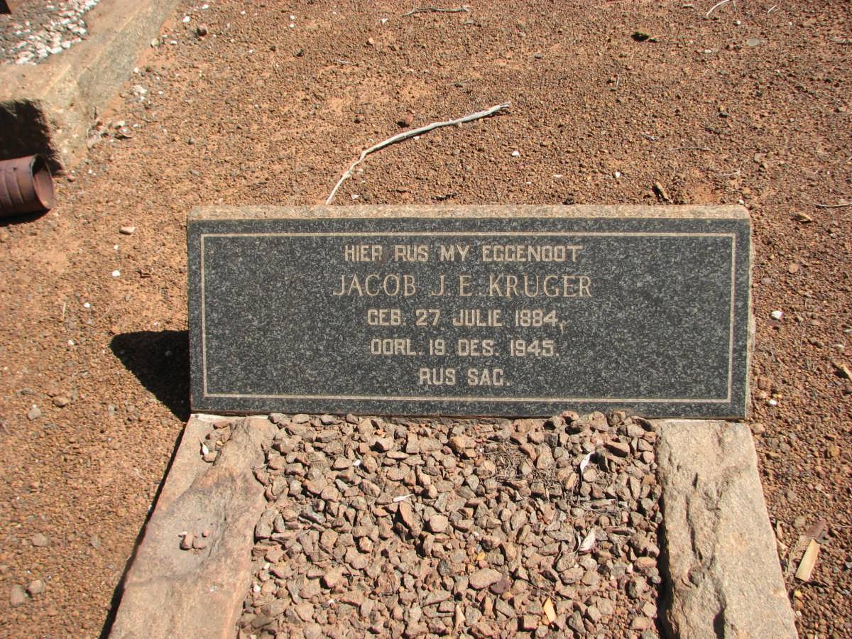 KRUGER Jacob J.E. 1884-1945