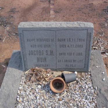 MUIR Jacoba S.M. nee WHEELER 1914-2003