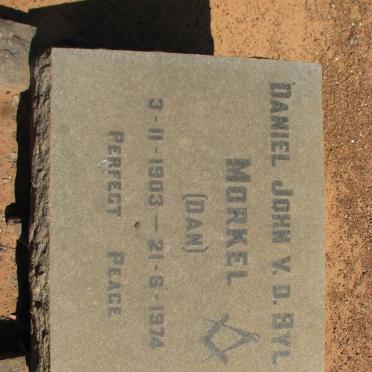 MORKEL Daniel John v.d. Byl 1903-1974